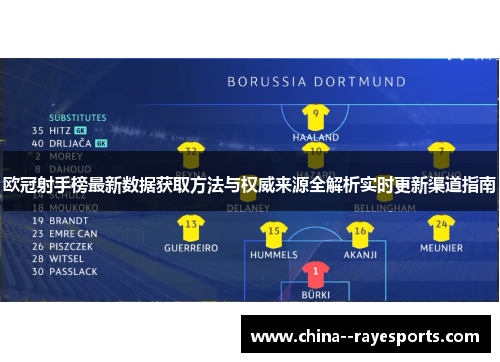 欧冠射手榜最新数据获取方法与权威来源全解析实时更新渠道指南 欧冠射手榜最新数据获取方法与权威来源全解析实时更新渠道指南